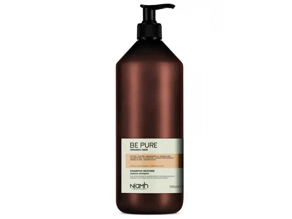 Nejlepší Volba NIAMH Be Pure Restore Shampoo 1000ml - obnovující šampon pro poškozené lámavé vlasy