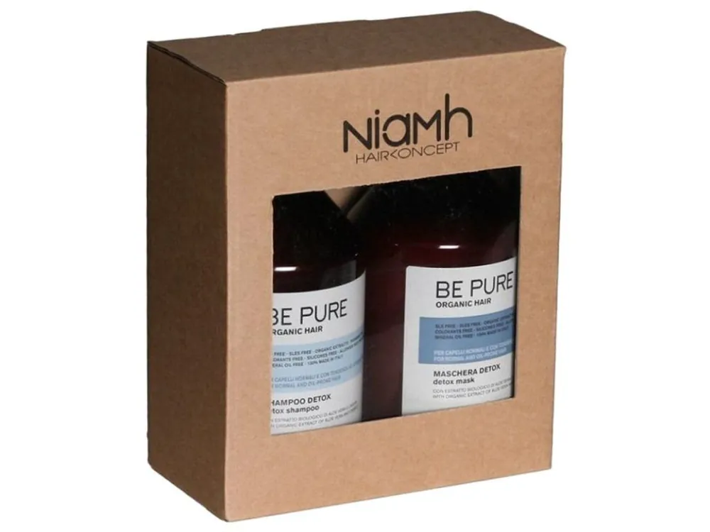 Levný NIAMH Be Pure SET DetoxShampoo 500ml + Detox Mask 500ml - péče na mastné vlasy