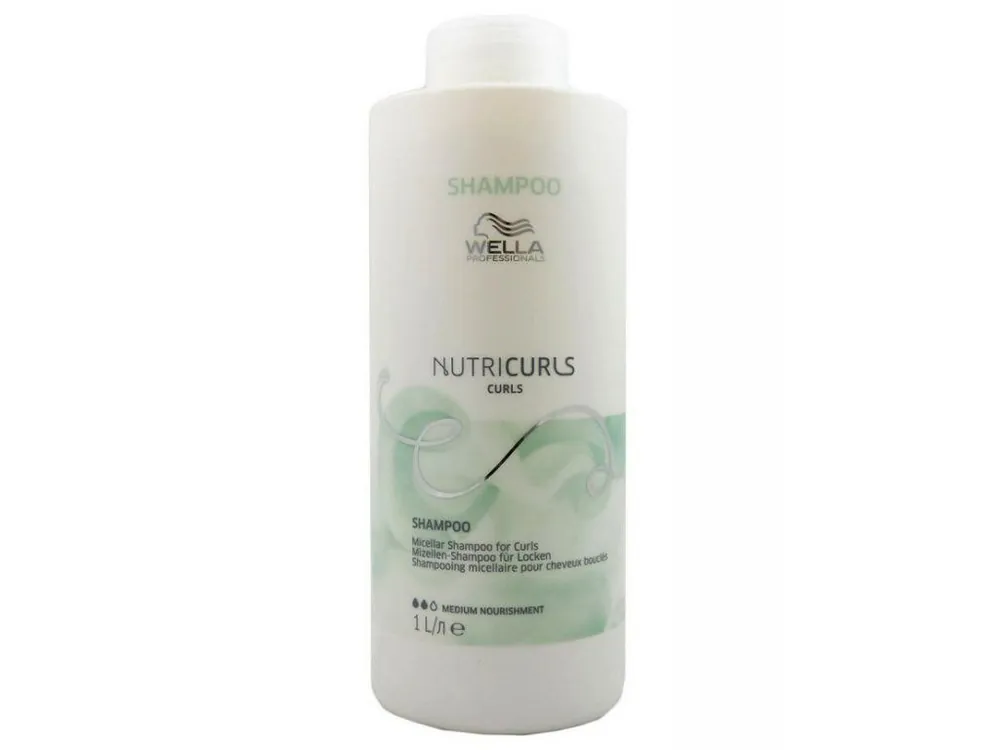 Ověřený WELLA Nutricurls Curls Shampoo Medium 1000ml - micelární šampon pro kudrnaté vlasy