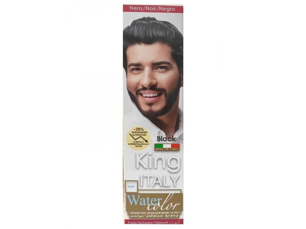 Vrácení Zdarma KLÉRAL King Italy Water Color BLACK - černá barva na vlasy pro muže