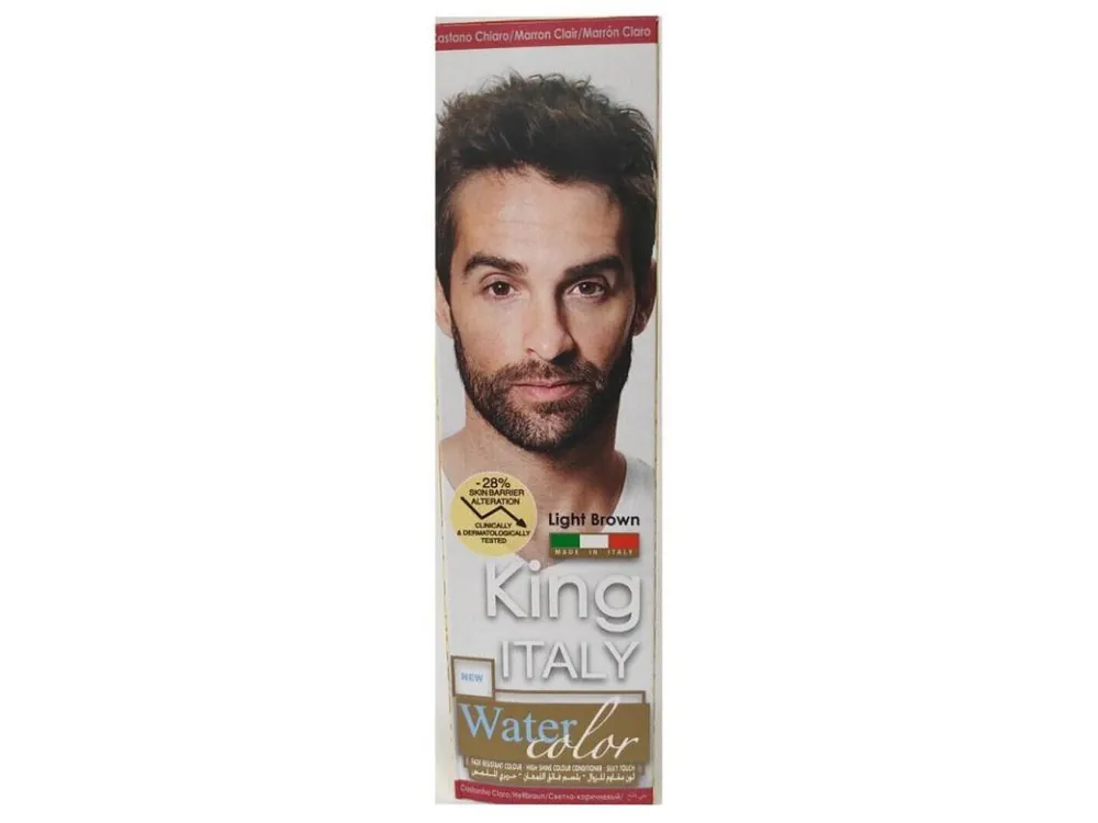 KLÉRAL King Italy Water Color LIGHT BROWN - světle hnědá barva na vlasy pro muže Levný