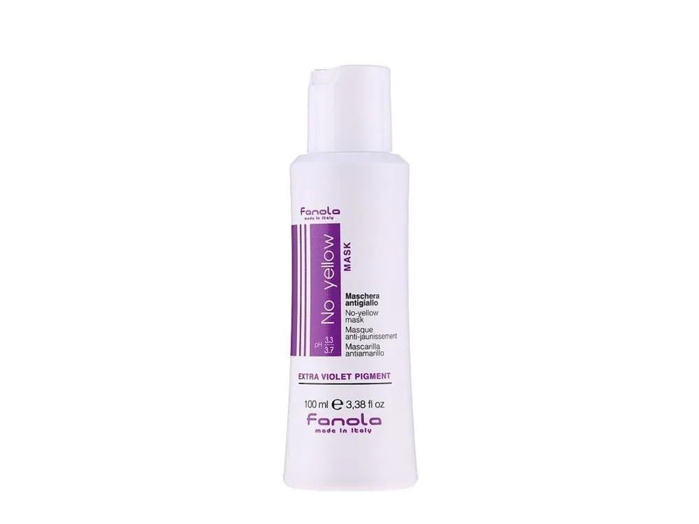 Výhodná Nabídka FANOLA No Yellow Mask 100ml - maska pro blond, melírované a šedivé vlasy