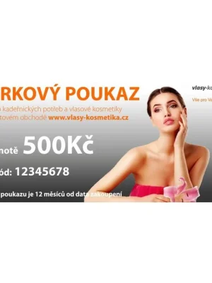 Rychlé Dodání Dárkový poukaz 500 Dárková poukázka pro nákup zboží v hodnotě 500Kč