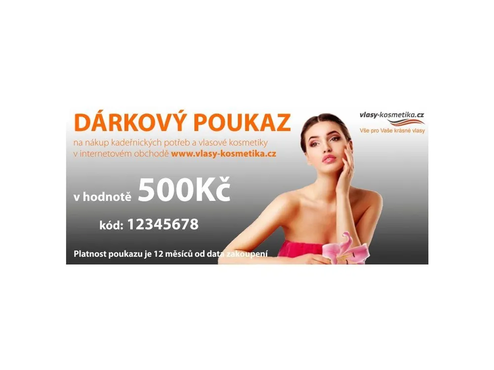 Rychlé Dodání Dárkový poukaz 500 Dárková poukázka pro nákup zboží v hodnotě 500Kč