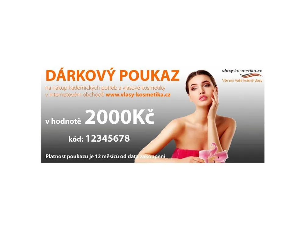 Akční Cena Dárkový poukaz 2000 Dárková poukázka pro nákup zboží v hodnotě 2000Kč