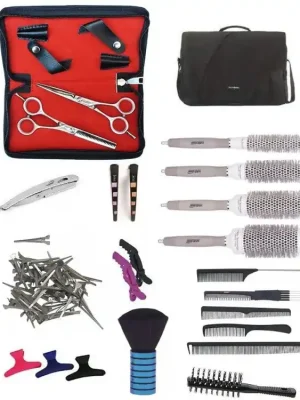 Akční Cena SET Brašna TL39 Kadeřnický set pro učně - textilní brašna s vybavením pro praváky