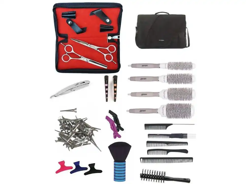 Akční Cena SET Brašna TL39 Kadeřnický set pro učně - textilní brašna s vybavením pro praváky