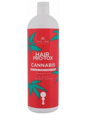 KALLOS Cannabis Pro-Tox Shampoo 1000ml - šampon na poškozené vlasy Autentický