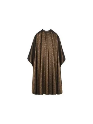 Sleva SIBEL Dots Brown Kadeřnická pláštěnka na barvení a stříhání vlasů - hnědá