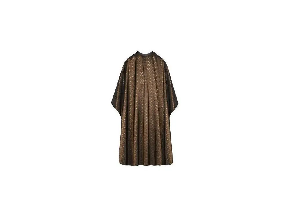 Sleva SIBEL Dots Brown Kadeřnická pláštěnka na barvení a stříhání vlasů - hnědá