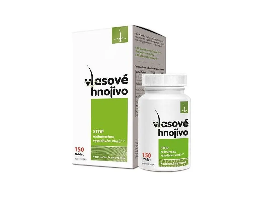 Originální VLASOVÉ HNOJIVO 150 tablet proti vypadávání, řídnutí, lámání a třepení vlasů
