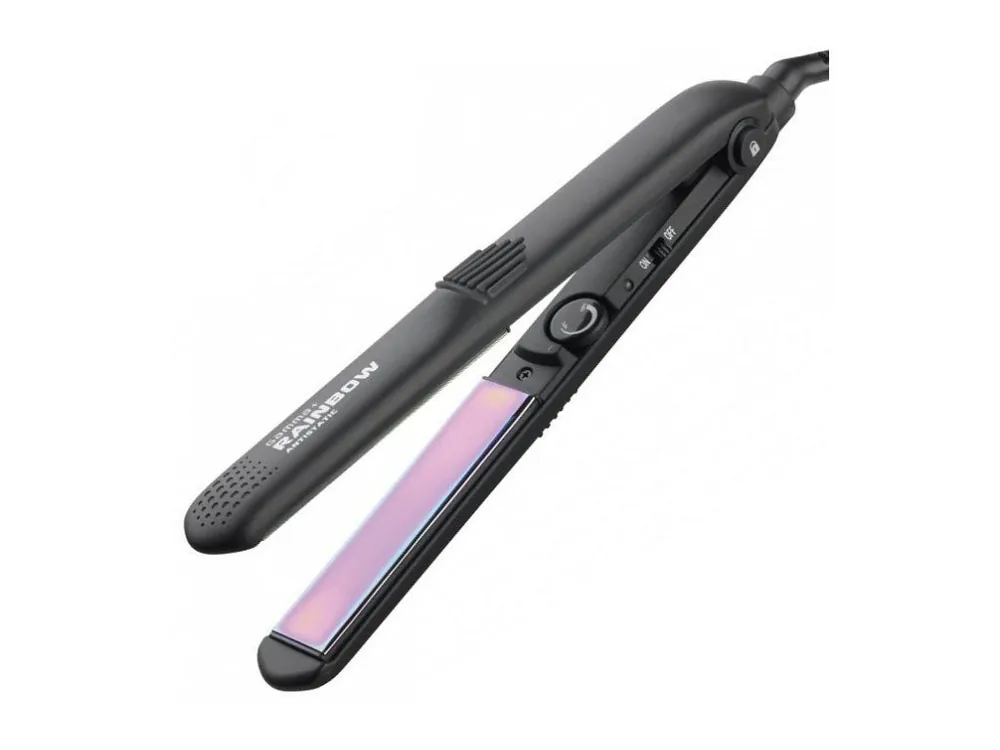 GAMMA PIÚ RAINBOW Black - profesionální antistatická žehlička vlasů - černá Super Cena