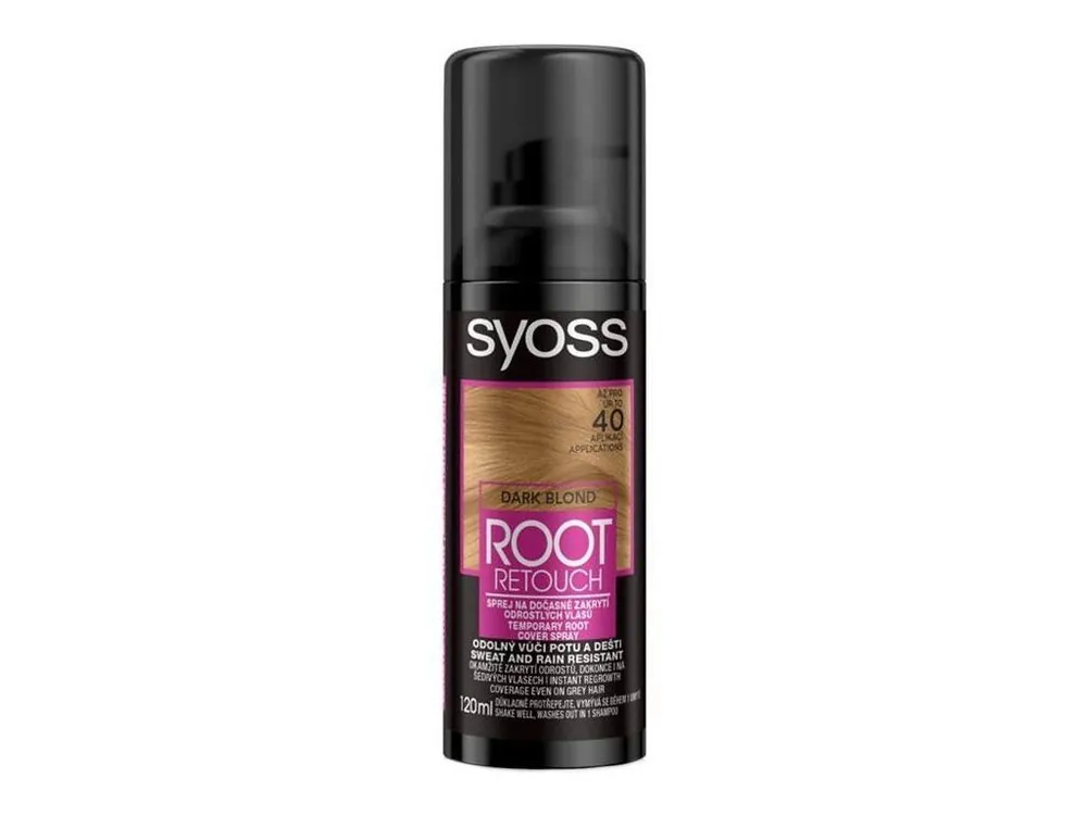 Koupit Online SYOSS Root Retouch DARK BLOND 120ml - tónovací barva na odrosty ve spreji - tmavá blond