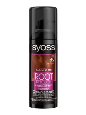 Nízká Cena SYOSS Root Retouch CASHMERE RED 120ml - tónovací barva na odrosty ve spreji - červená