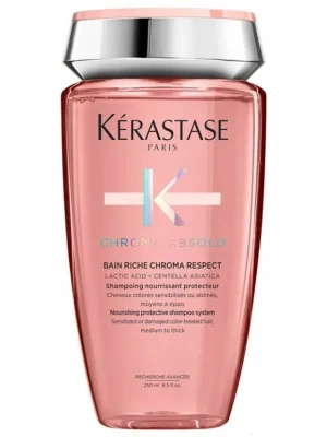 KÉRASTASE Chroma Absolu Bain Riche Chroma Respect 250ml - vyživující šampon pro barvené vlasy Rychlé Dodání