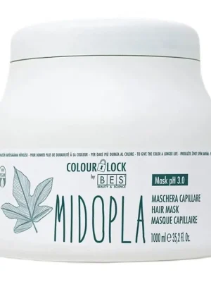 Tovární Cena BES Colour Lock Maschera Midopla pH 3,0 - regenerační maska na vlasy pro fixaci barvy 1000ml