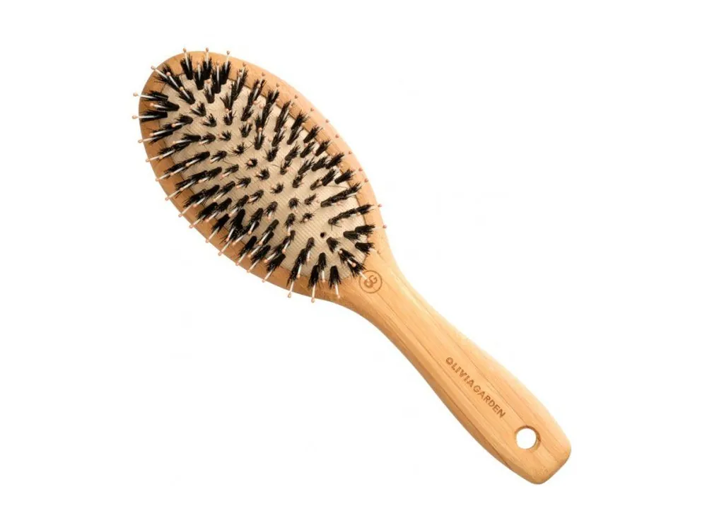 Super Cena OLIVIA GARDEN Detangle Combo S - Bambusový kartáč s kančími štětinami 65 x 220mm