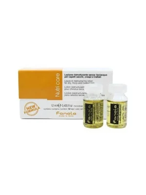 Přímo Od Výrobce FANOLA Nutri Care Leave-In Restructuring Lotion 12x12ml - ampule na suché a krepaté vlasy