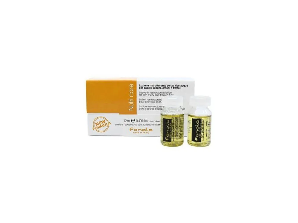 Přímo Od Výrobce FANOLA Nutri Care Leave-In Restructuring Lotion 12x12ml - ampule na suché a krepaté vlasy