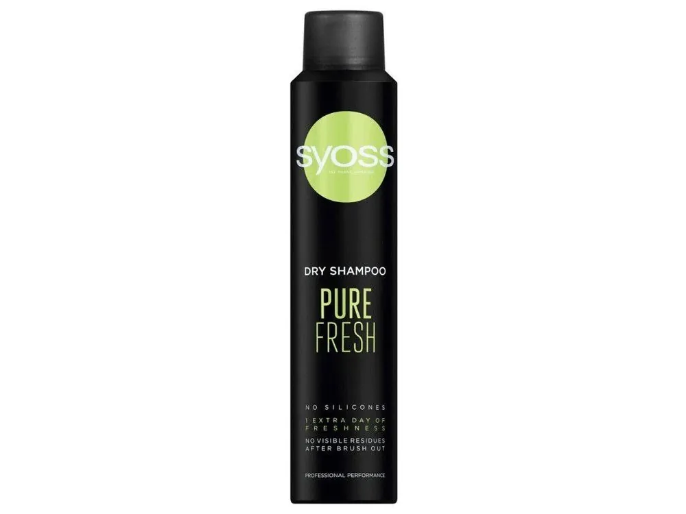 Levný SYOSS Professional Pure Fresh Dry Shampoo 200ml - suchý šampon pro rychle se mastící vlasy