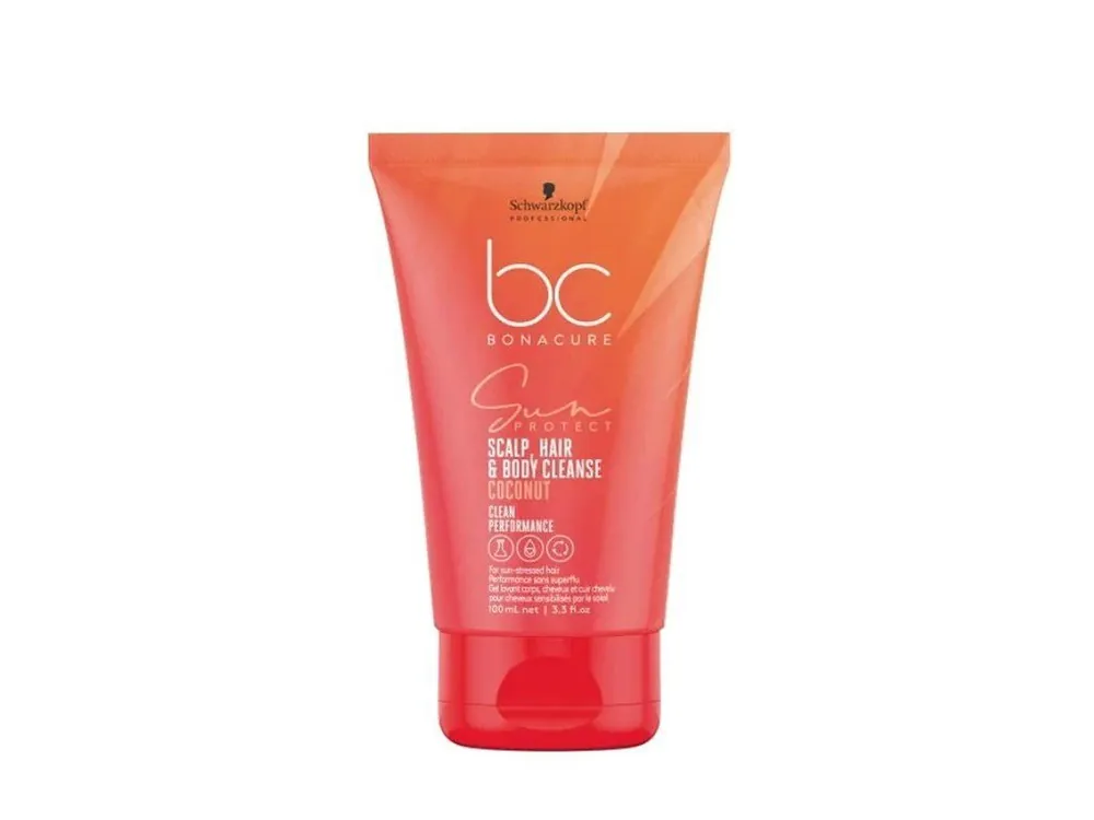SCHWARZKOPF BC Sun Protect Scalp, Hair And Body Cleanse 100ml - sluneční šampon 3v1 Akční Nabídka