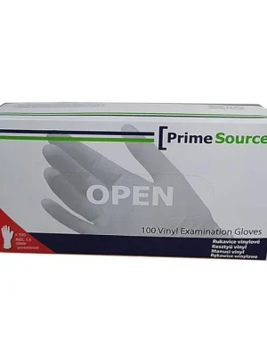 Výprodej PRIME SOURCE S 6-7 Vinyl Examination Gloves 100ks - jednorázové vinylové rukavice - malé S
