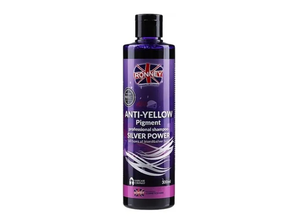 Rychlé Dodání RONNEY Anti-Yellow Silver Power Shampoo 300ml - šampon na melírované a blond vlasy