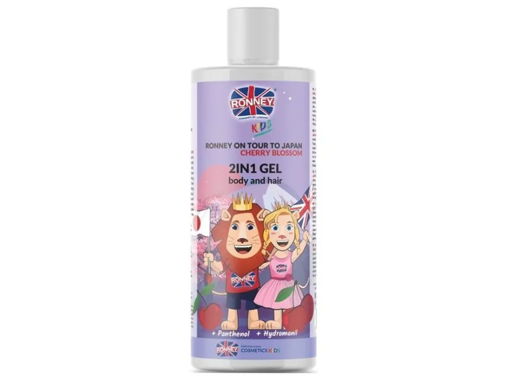 Cenově Výhodný RONNEY Kids Cherry Bloosom 2in1 Gel 300ml - dětský sprchový gel a šampon 2v1
