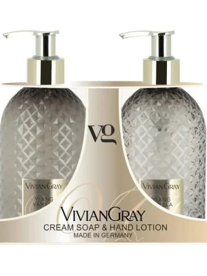 VIVIAN GRAY YLANG VANILLA Soap Gel + Hand Lotion 2x300ml - tekuté mýdlo + mléko na ruce Časově Omezené