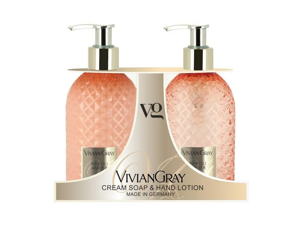 VIVIAN GRAY NEROLI AMBER Soap Gel + Hand Lotion 2x300ml - tekuté mýdlo + mléko na ruce Expresní Doručení