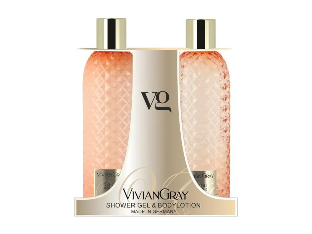 VIVIAN GRAY NEROLI AMBER Shower Gel + Body Lotion 2x300ml - sprchový gel + tělové mléko Vysoce Kvalitní