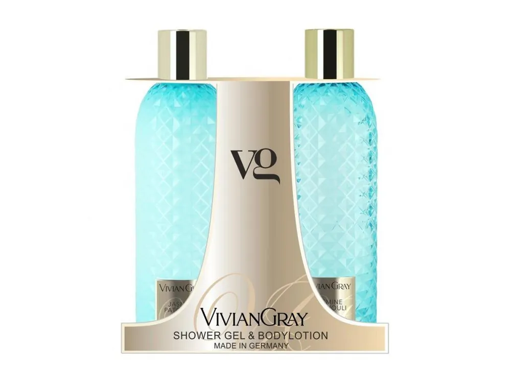 Výprodej VIVIAN GRAY JASMINE PATCHOULI Shower Gel + Body Lotion 2x300ml - sprchový gel + tělové mléko