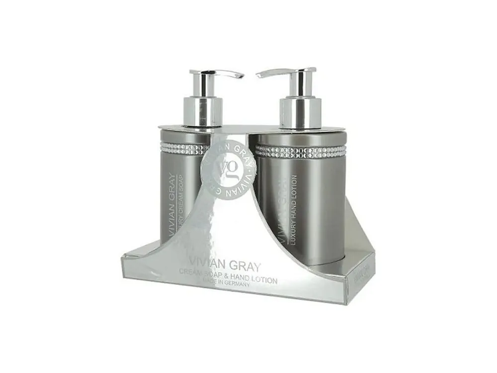 VIVIAN GRAY CRYSTALS GREY Cream Soap + Hand Lotion 2x250ml - tekuté mýdlo + mléko na ruce Nakupujte Hned