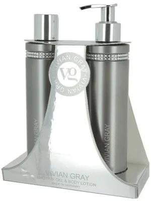 Nejlepší Cena VIVIAN GRAY CRYSTALS GREY Shower Gel + Body Lotion 2x250ml - sprchový gel + tělové mléko