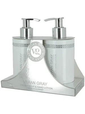 VIVIAN GRAY CRYSTALS WHITE Cream Soap + Hand Lotion 2x250ml - tekuté mýdlo + mléko na ruce Super Cena