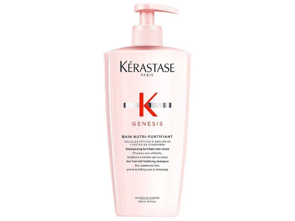 Oblíbený KÉRASTASE Genesis Bain Nutri-Fortifiant Shampoo 500ml - šampon proti padání pro suché vlasy