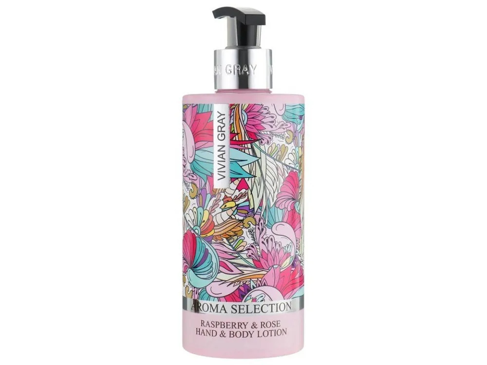 Finální Výprodej VIVIAN GRAY Aroma Selection Raspberry And Rose Hand and Body Lotion 400ml - tělové mléko