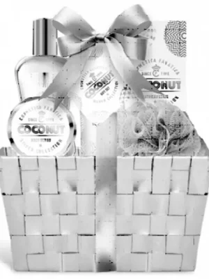 COSMETICA FANATICA COCONUT Gift Set - kosmetický dárkový balíček v ozdobném košíku Nejlepší Cena