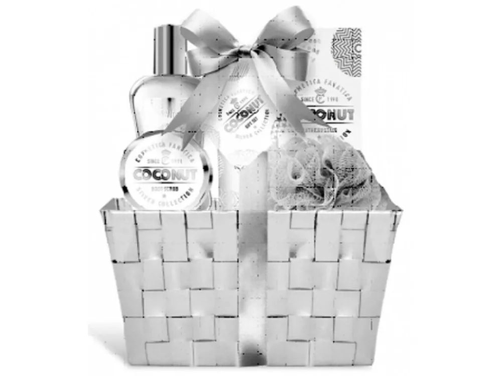 COSMETICA FANATICA COCONUT Gift Set - kosmetický dárkový balíček v ozdobném košíku Nejlepší Cena