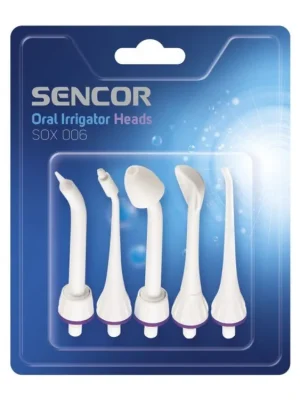 SENCOR SOX 006 Náhradní nástavce pro zubní sprchu SOI 11x - bílo fialové 5ks Horká Nabídka