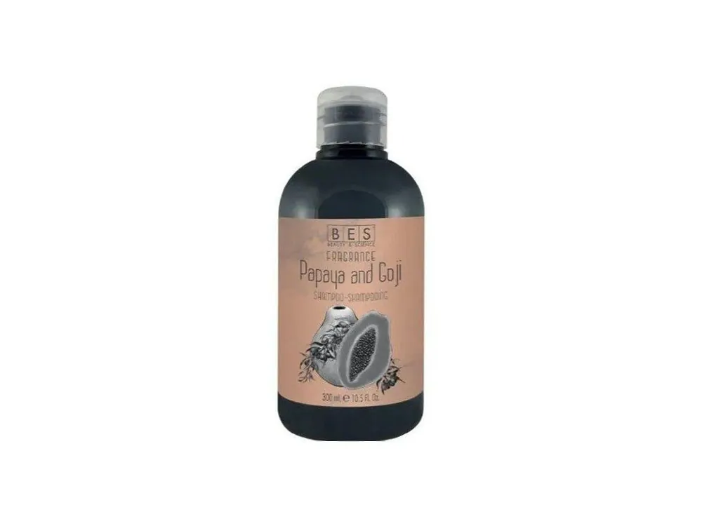 Bezpečná Platba BES Fragrance Papaya And Goji Shampoo 300ml - vlasový šampon s vůní Papaya a Goji