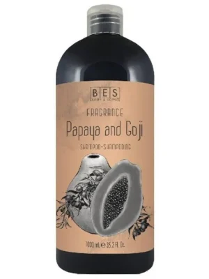 Ověřený BES Fragrance Papaya And Goji Shampoo 1000ml - vlasový šampon s vůní Papaya a Goji