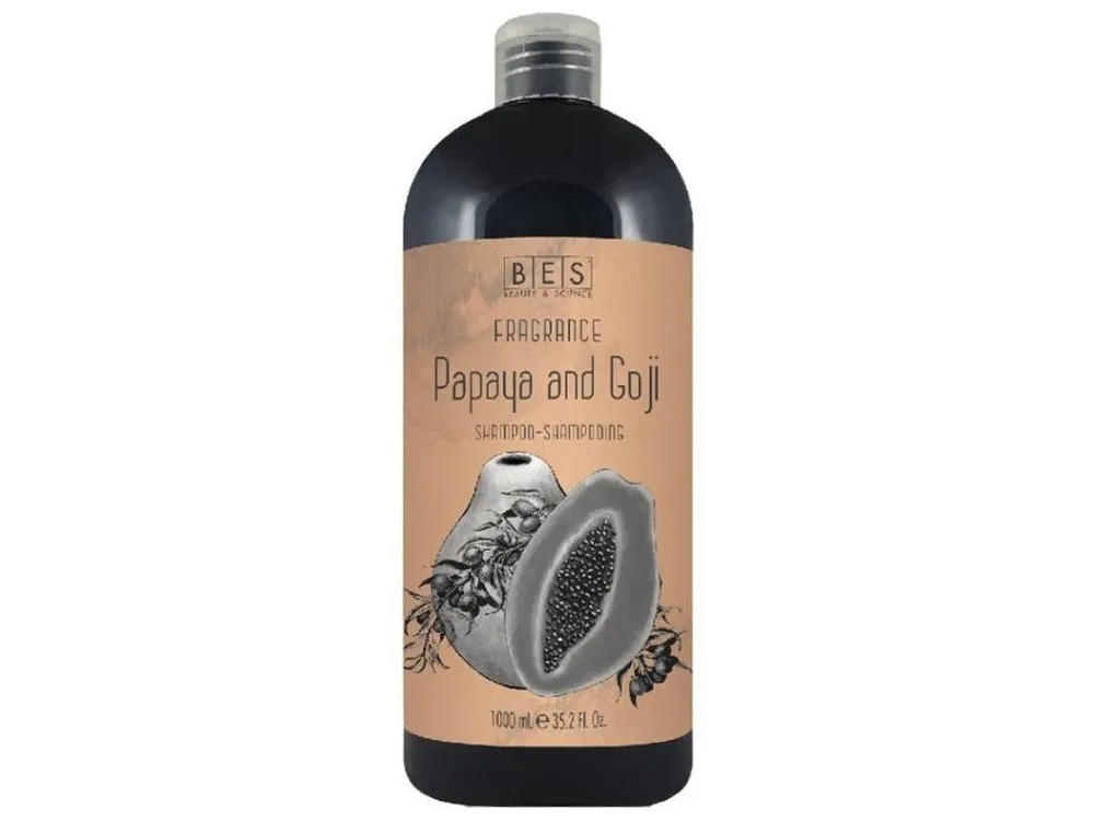 Ověřený BES Fragrance Papaya And Goji Shampoo 1000ml - vlasový šampon s vůní Papaya a Goji