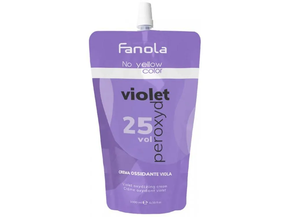 FANOLA No Yellow Violet Peroxyd 25vol - fialový oxydant s anti-žlutým účinkem Akční Nabídka