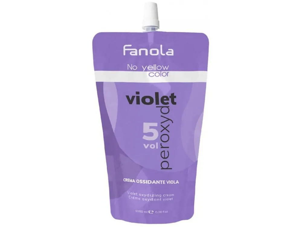 FANOLA No Yellow Violet Peroxyd 5vol - fialový oxydant s anti-žlutým účinkem Cenová Bomba