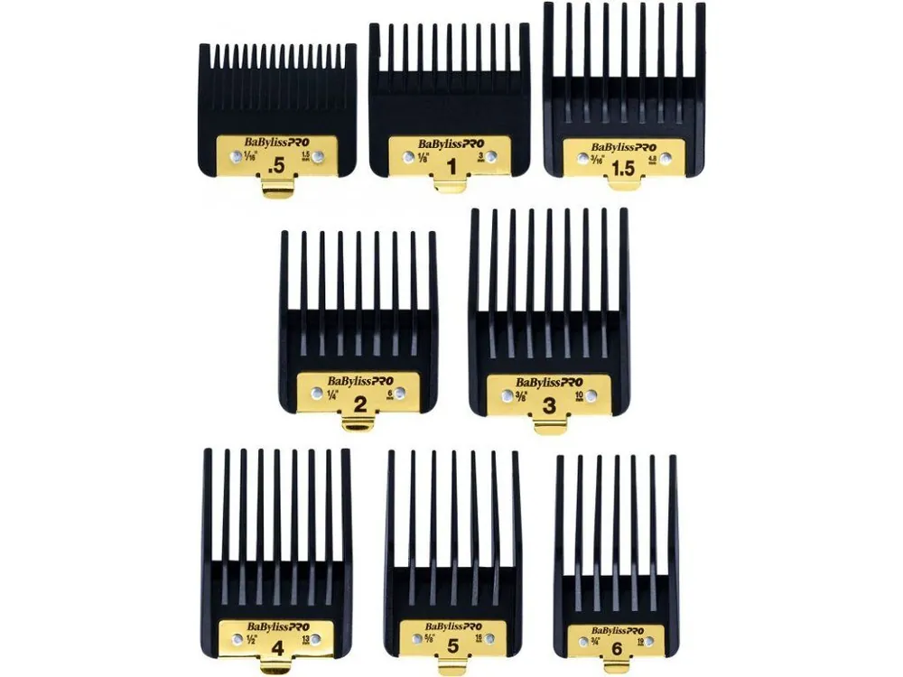 Časově Omezené BABYLISS PRO FXPCGE Sada 8ks prémiových náhradní nástavců pro strojky FX8700 s FX825