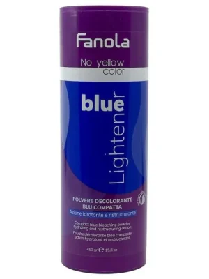FANOLA No Yellow Blue Lightener 450g - modrý odbarvovací prášek s anti-oranžovým účinkem Poslední Šance