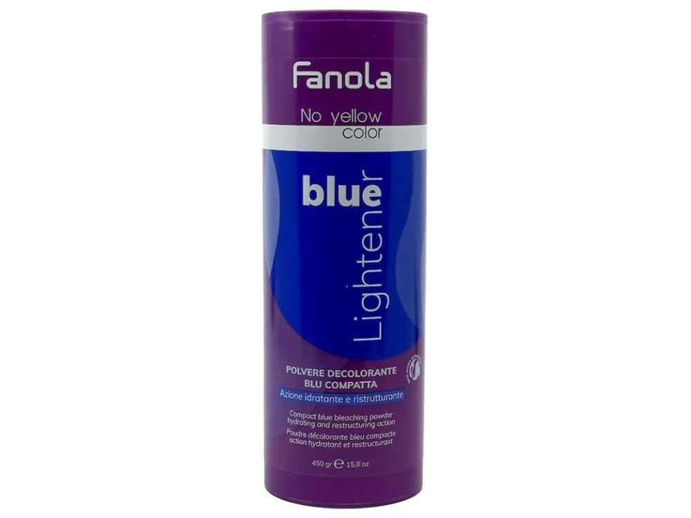 FANOLA No Yellow Blue Lightener 450g - modrý odbarvovací prášek s anti-oranžovým účinkem Poslední Šance