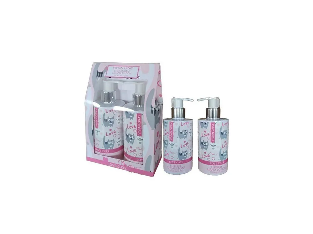 Bezpečná Platba VIVIAN GRAY LOVE CATS Crema Soap + Hand Lotion 2x250ml - tekuté mýdlo + mléko na ruce