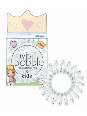 Nejprodávanější INVISIBOBBLE Original Kids Princess Sparkle 3ks - Spirálové gumičky do vlasů - průhledné s glitry
